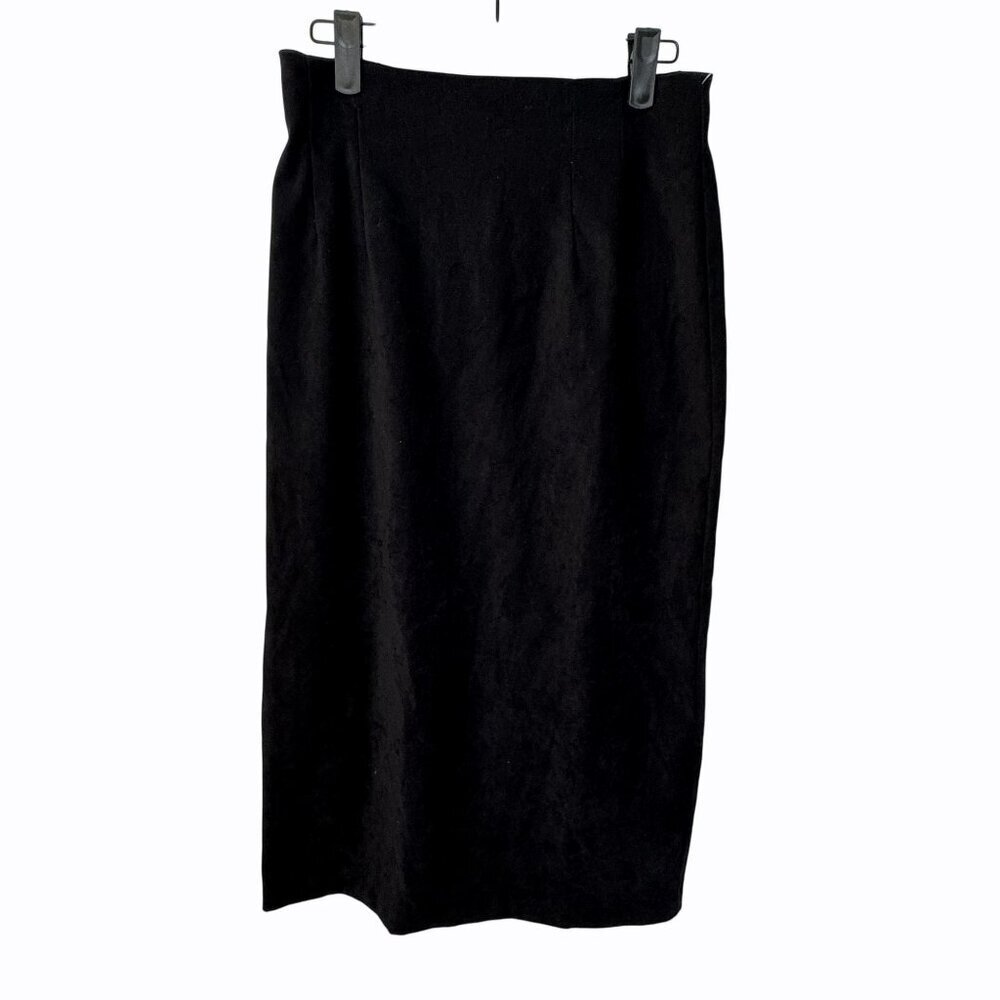 Briggs Petite Black‎ Midi Skirt 6P Polyester Blend Womens Vintage Casual